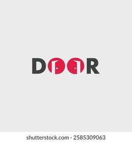 Modern Door Home Property Interiors Logo Design vector
