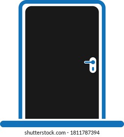 Modern Door Icon vector isolate