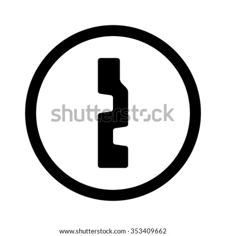 Modern door keyhole access line art vector icon for apps and websites