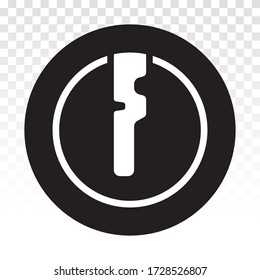 Modern door keyholes access flat icon for apps and websites