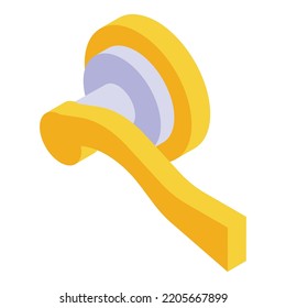 Modern door lock icon. Isometric of modern door lock vector icon for web design isolated on white background