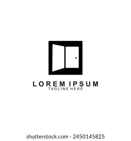 Modern Door Logo Design Vector.