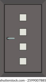 Modern Door with Square Panels