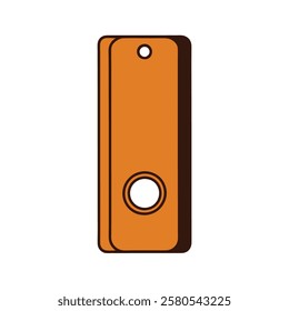 Modern doorbell vector illustration. Ideal for home security, smart devices, entrance, door accessories, and technology designs.