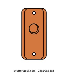 Modern doorbell vector illustration. Ideal for home security, smart devices, entrance, door accessories, and technology designs.