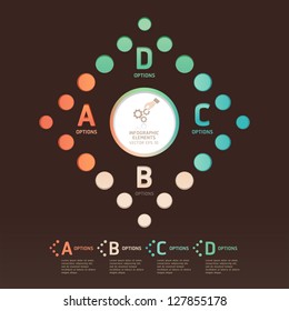 Modern dot arrow style step up options banner. Vector illustration. can be used for workflow layout, diagram, number options, web design, infographics.