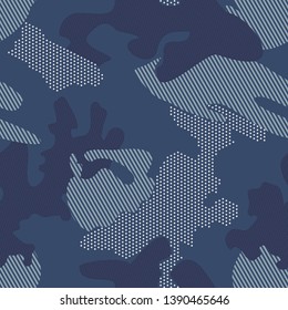 Modern dot camouflage background. Seamless pattern vector.