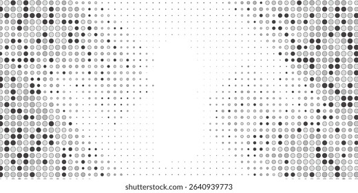 Modern Dot grunge halftone gradient background. Faded grit noise texture. White and black sand wallpaper abstract art