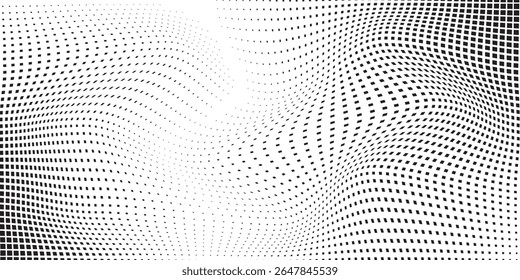 Modern dot grunge halftone gradient background. Faded grit noise texture. White and black sand wallpaper art