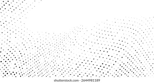 Modern dot halftone gradient texture. Vanishing polka dot background. Repeating dots design art abstract