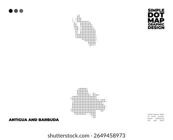 Mapa de pontos moderno de Antígua e Barbuda modelo
