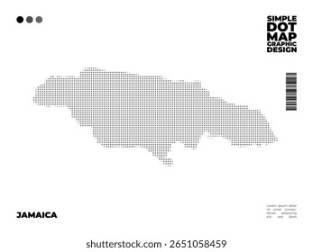 Modern dot map representation of Jamaica for infographic and education use