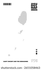 Modern dot map representation of Saint Vincent and The Grenadines