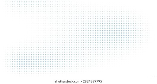Modern Dot Vector Gradient Blue Color Halftone Background Staggered Dots Design  