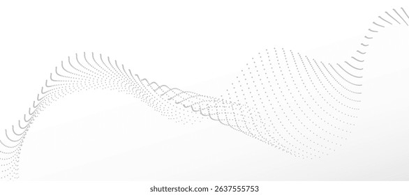 Modern Dot Wave Background. Technology Wallpaper. Vector Illustration. Abstract Business Banner. Futuristic