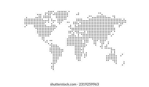 Modern Dot world map vector. world map icon