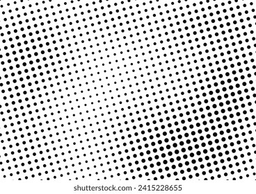 Fondo De Puntos Modernos. Resumen de la superposición de semitono. Textura angustiada. Patrón de diseño monocromo. Ilustración del vector