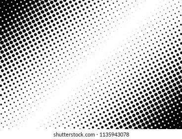Modern Dots Background. Black and White Grunge Overlay. Distressed Texture. Fade Monochrome Backdrop. Vector illustration