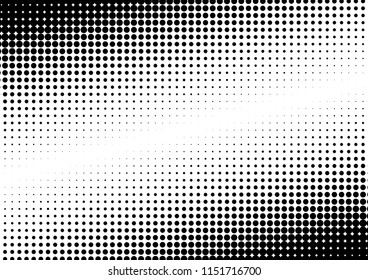 Modern Dots Background. Black and White Pop-art Backdrop. Fade Gradient Texture. Points Overlay. Vector illustration