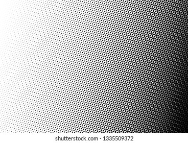 Modern Dots Background. Black and White Distressed Pattern. Gradient Overlay. Monochrome Backdrop. Vector illustration
