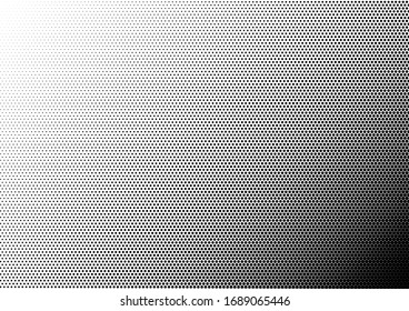 Modern Dots Background. Black and White Pattern. Monochrome Distressed Texture. Pop-art Halftone Overlay. Vector illustration