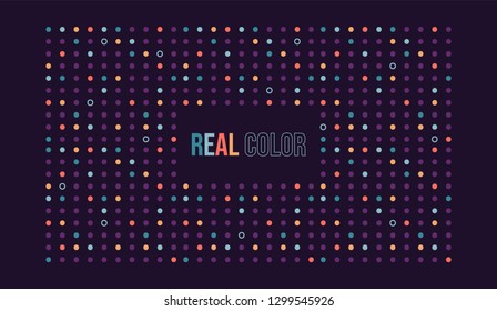 Modern Dots Background. Colorful Design Elements.Trendy Colors.Living Coral In Design