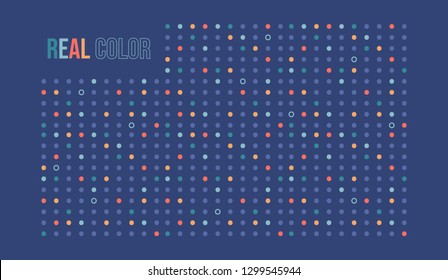 Modern Dots Background. Colorful Design Elements.Trendy Colors.Living Coral In Design