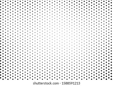 Modern Dots Background. Distressed Gradient Texture. Points Pattern. Black and White Overlay. Vector illustration