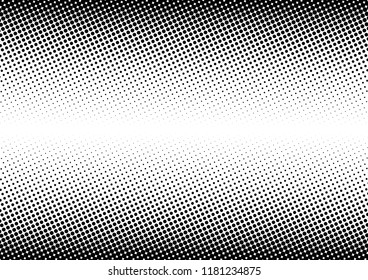 Modern Dots Background. Distressed Grunge Backdrop. Fade Monochrome Overlay. Abstract Pattern. Vector illustration