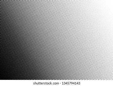 Modern Dots Background. Distressed Monochrome Texture. Grunge Overlay. Halftone Gradient Backdrop. Vector illustration