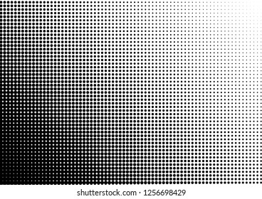 Modern Dots Background. Distressed Vintage Backdrop. Monochrome Grunge Overlay. Points Texture. Vector illustration