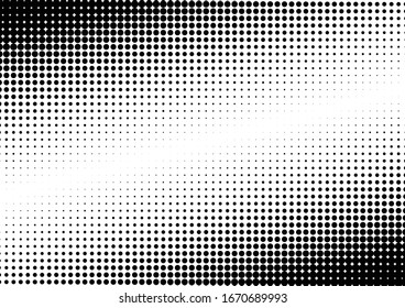 Fondo de puntos modernos. Sobrecarga de diseño. Patrón monocromo pop-art. Fondo con problemas de semitono. Ilustración del vector