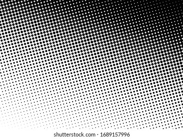Modern Dots Background. Gradient Backdrop. Monochrome Vintage Pattern. Points Fade Overlay. Vector illustration