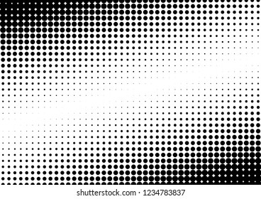 Modern Dots Background. Gradient Pop-art Overlay. Abstract Texture. Black and White Halftone Pattern. Vector illustration