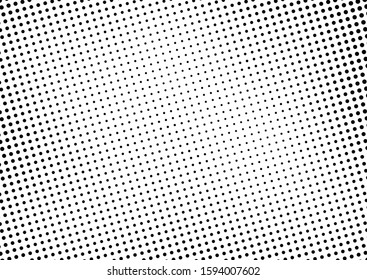Modern Dots Background. Halftone Backdrop. Fade Monochrome Texture. Pop-art Black and White Overlay. Vector illustration