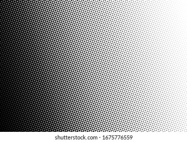 Modern Dots Background. Halftone Monochrome Texture. Pop-art Abstract Overlay. Vintage Gradient Pattern. Vector illustration