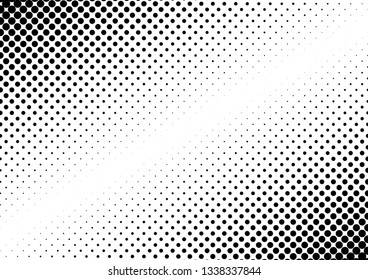 Modern Dots Background. Halftone Texture. Vintage Distressed Overlay. Monochrome Backdrop. Vector illustration