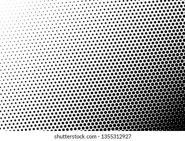 Modern Dots Background. Monochrome Backdrop. Black and White Pattern. Vintage Points Overlay. Vector illustration