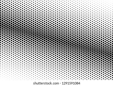 Modern Dots Background. Monochrome Grunge Texture. Halftone Black and White Pattern. Points Gradient Overlay. Vector illustration