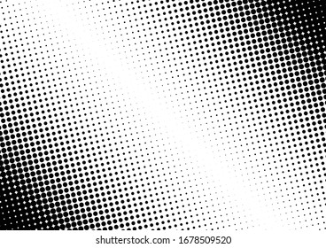Fondo de puntos modernos. Superposición monocroma. Fondo Vintage blanco y negro. Patrón grueso. Ilustración del vector