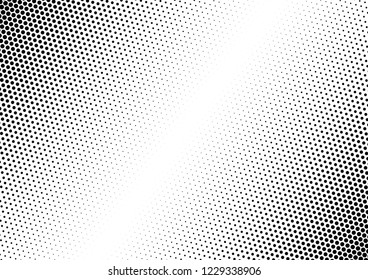 Modern Dots Background. Points Abstract Pattern. Black and White Halftone Backdrop. Distressed Overlay. Vector illustration