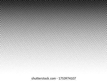 Modern Dots Background. Vintage Pattern. Monochrome Black and White Backdrop. Grunge Distressed Texture. Vector illustration