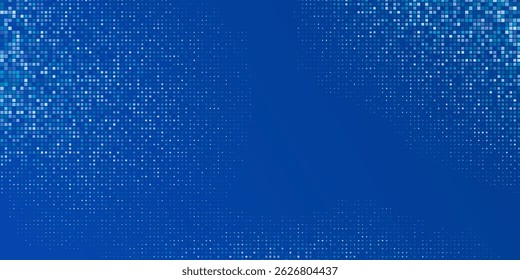 Moderne gepunktete Blue Tech Finance Fintech Hintergrund abstrakte Pixel-Muster. Abstrakt Business Tech Science Modern Abstract