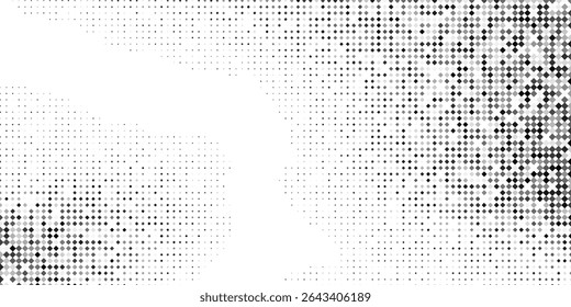 Moderna textura de gradiente punteado. Fondo de lunares desapareciendo. Ilustración de diseño abstracto de Vector de puntos repetitivos