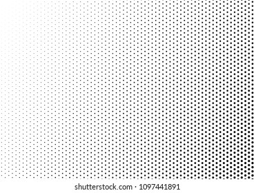 Modern Dotted Halftone Background. Grunge Fade Texture. Black and White Backdrop. Pop-art Distressed Overlay. Vector illustration