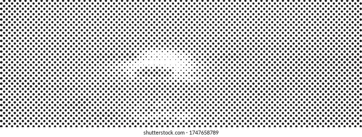 Modern Dotted Halftone Background. Grunge Backdrop. Distressed Texture. Black and White Pattern. Vector illustration