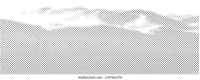 Fondo Moderno De Medio Tono. Fondo Grunge. Textura angustiada. Patrón blanco y negro. Ilustración del vector