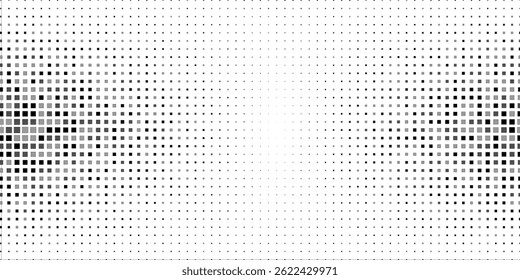 Moderne gepunktete Farbverlauf-Textur mit Halbtonmitte. Verschwindender Polka-Punkt-Hintergrund.