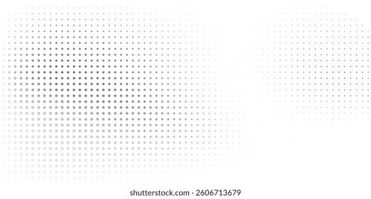 Modern dotted halftone gradient texture. Vanishing polka dot background. Repeating dots gradation pattern abstract simple