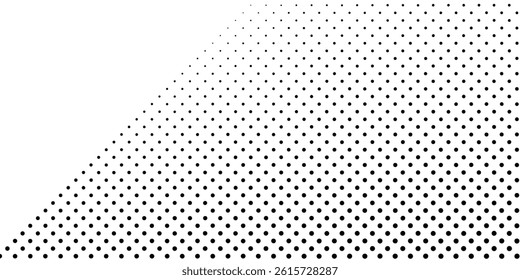 Modern dotted halftone gradient texture. Vanishing polka dot background. Repeating dots gradation pattern abstract simple art
